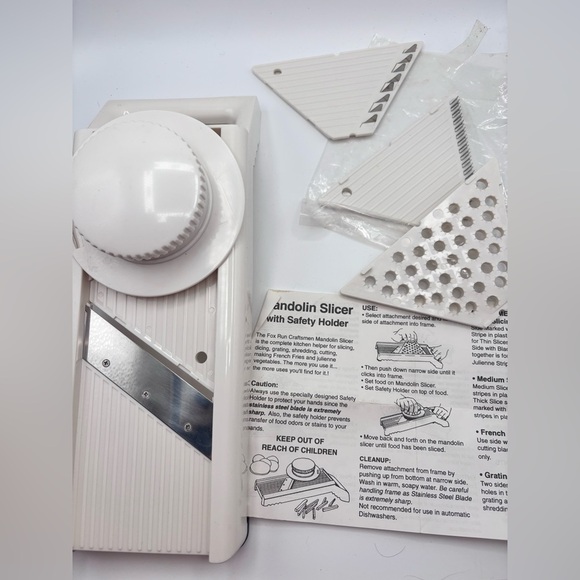 Other - Fox Run Mandoline Slicer Set Safety Holder Blades